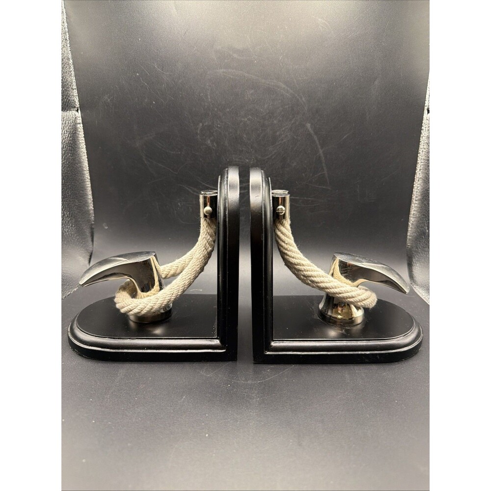 Nautical Boat Dock Cleat & Rope Bookends Gallery Design NEW In Box